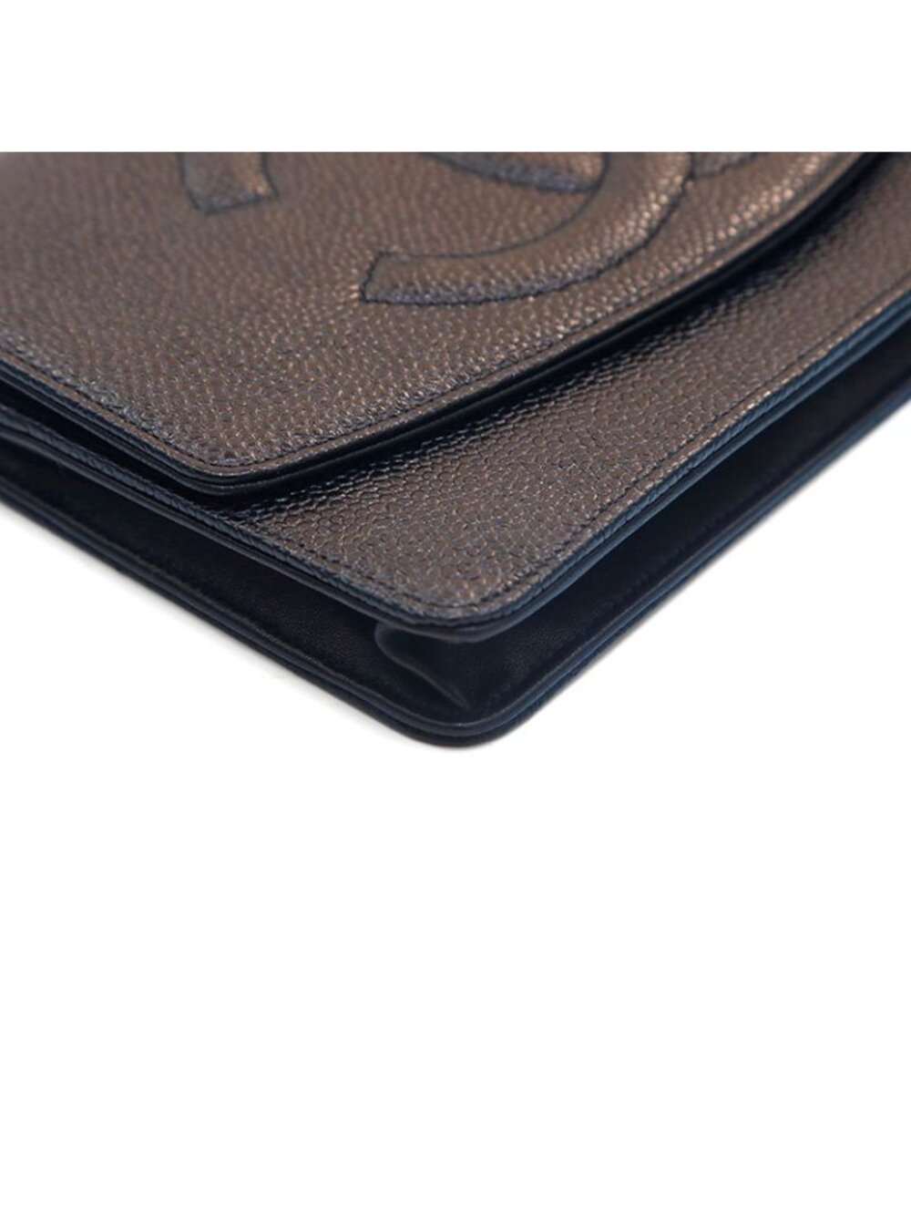 Chanel Shoulder Bag Caviar Leather CC Logo Chain Wallet - Picture 5 of 10